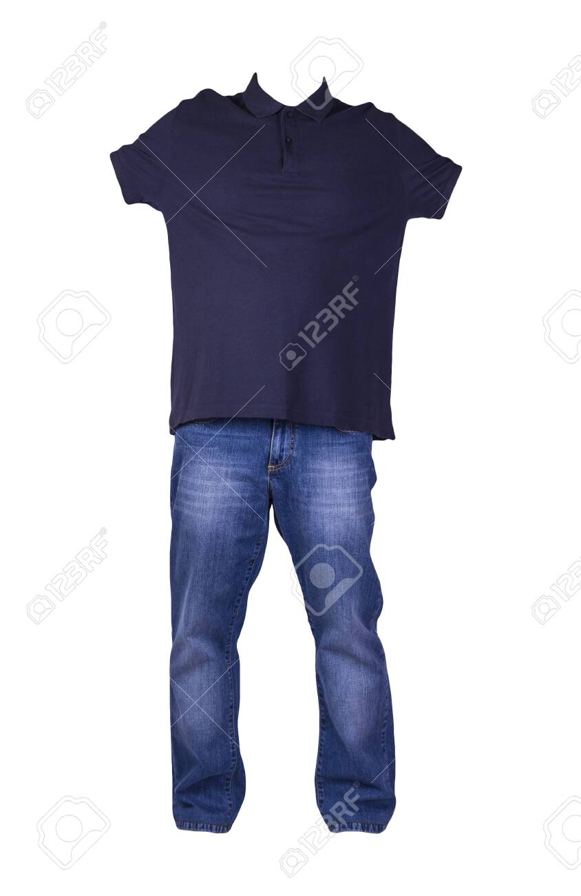 dark blue t shirt with jeans