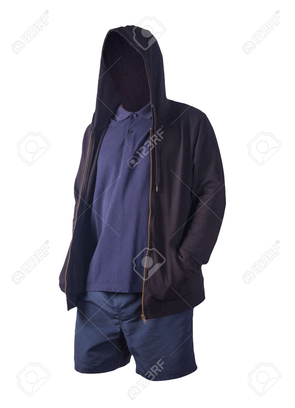 polo dark blue hoodie