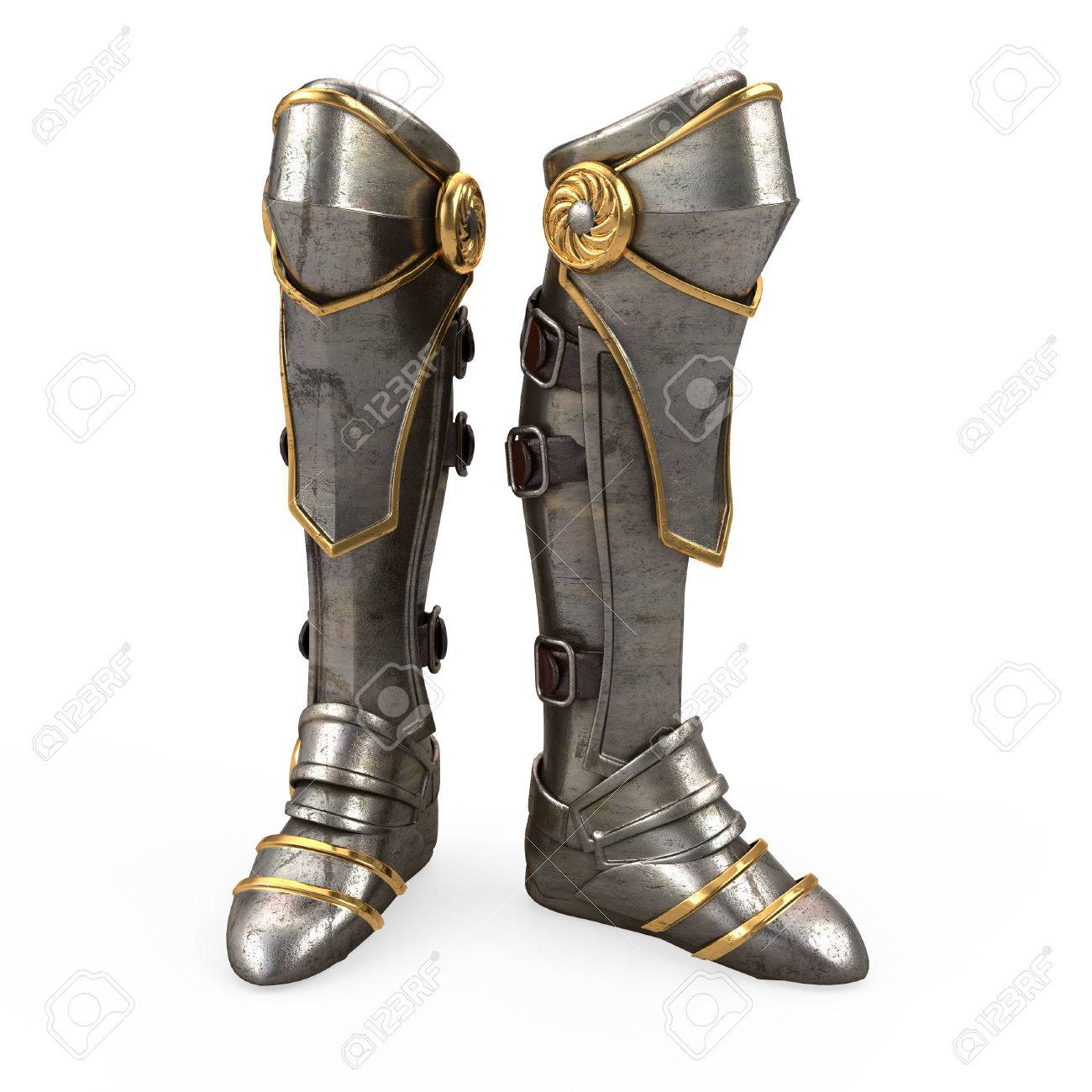 71800964-eisen-fantasie-hohe-stiefel-ritter-r%C3%BCstung-isoliert-3d-darstellung.jpg