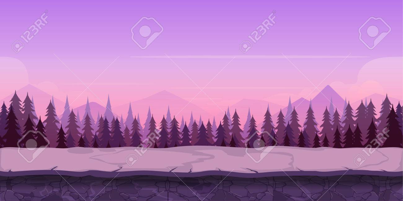 あなたのゲームの背景モダンな紫の色で作成します 夕日と夕暮れの時間 イラスト の写真素材 画像素材 Image