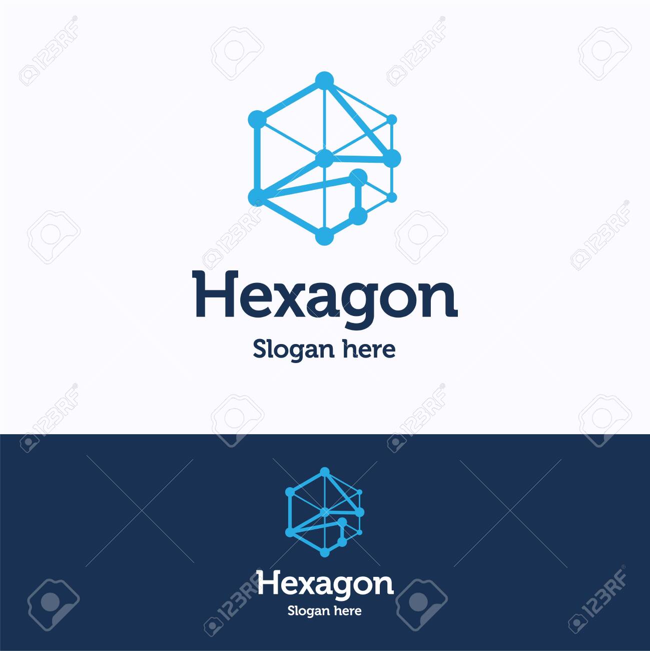 Download Hexagon Logo Cube 3d Frame Logo Template Three Dimensional Logotype With Science Element Royalty Free Cliparts Vectors And Stock Illustration Image 151966865