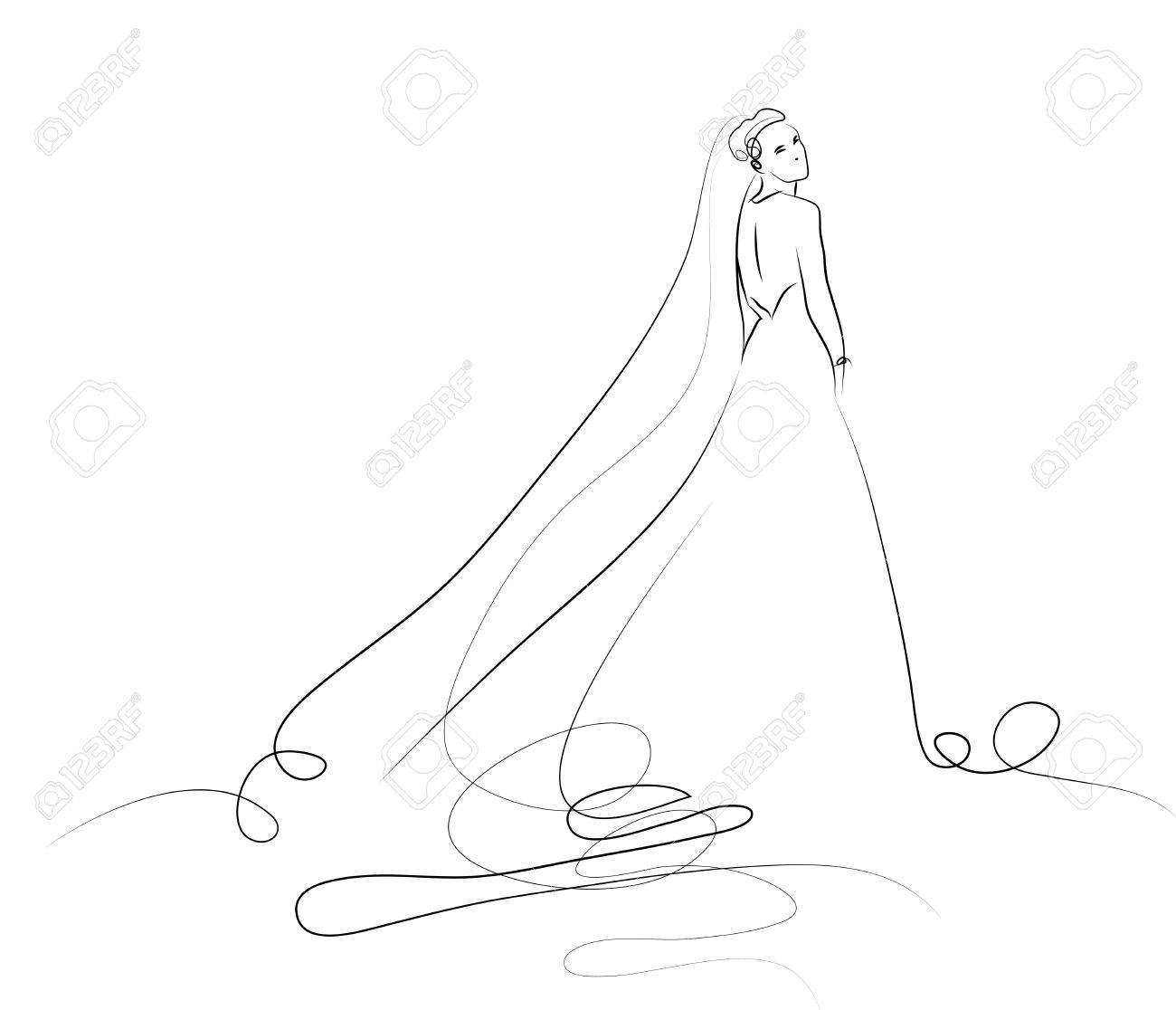 Robe De Belle Jeune En Croquis Blanche Mariée 8vNwm0n