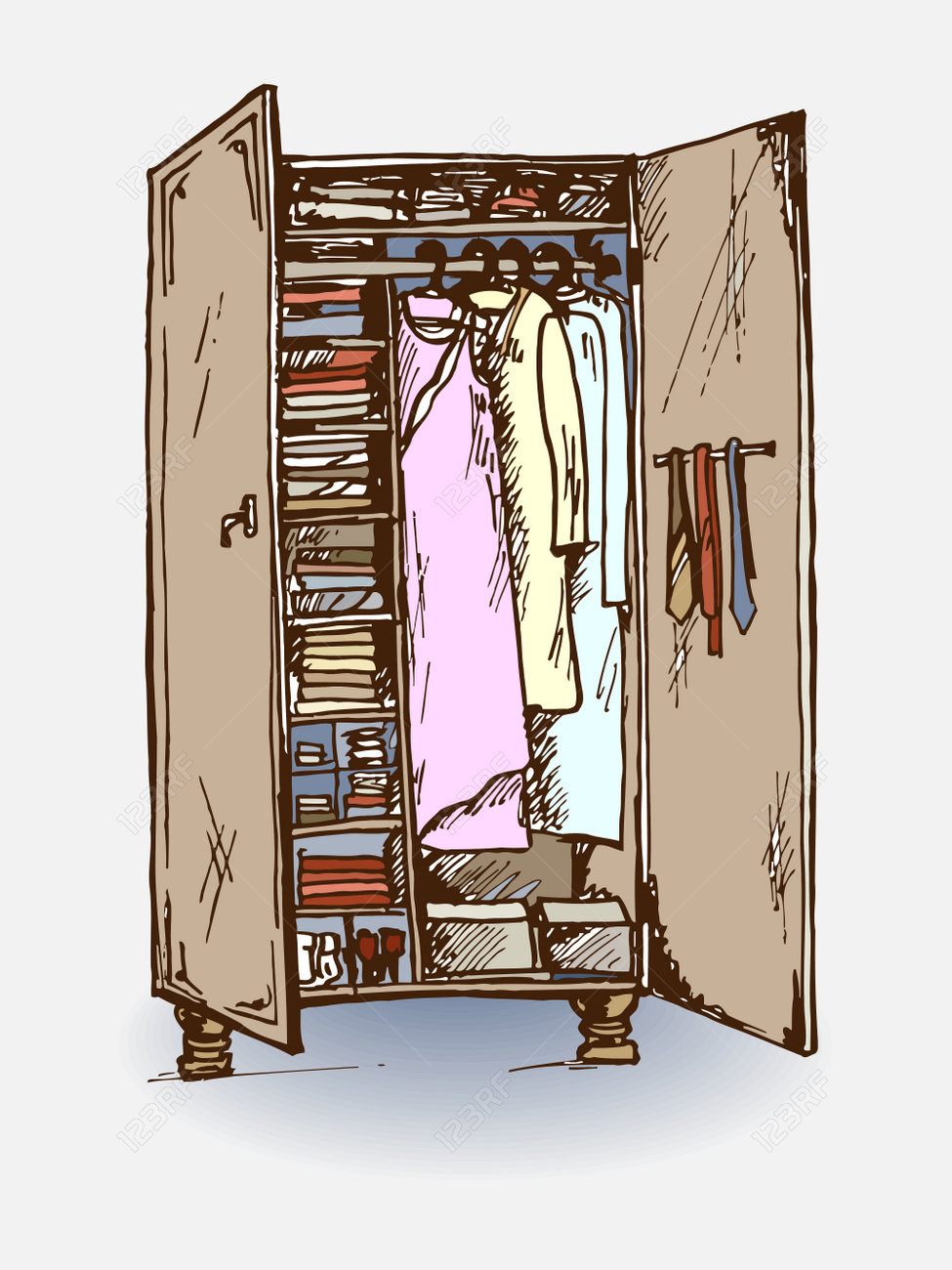 discount wardrobe closet on Vector Graphic Artistic Stylized Image Of Wardrobe Closet Royalty Free Cliparts Vectors And Stock Illustration Image 51513392