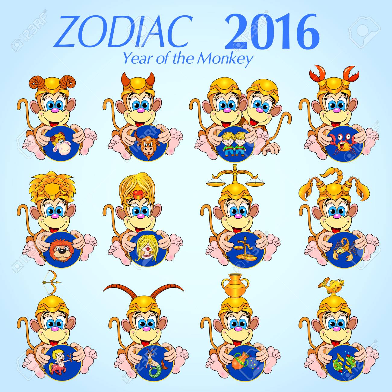 干支 設定します 漫画の干支 ラテン系の名前によって署名と日付の写真と猿保持カード ベクトルの図 のイラスト素材 ベクタ Image 干支 設定します 漫画の干支 ラテン系の名前によって署名と日付の写真と猿保持カード ベクトルの図 のイラスト素材 ベクタ Image