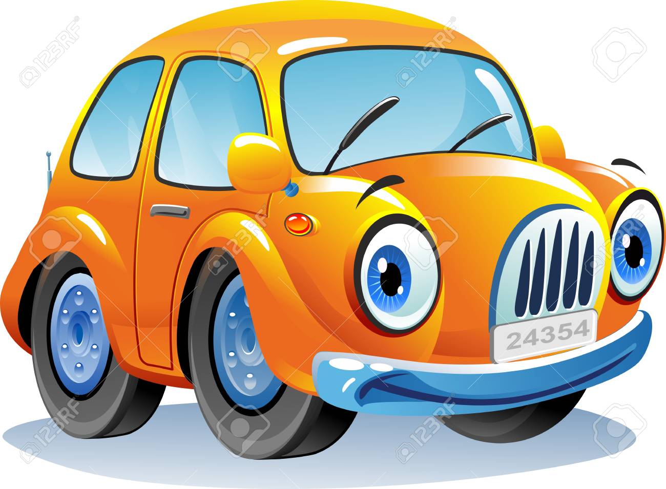 Petite Voiture Drole Clip Art Libres De Droits Vecteurs Et Illustration Image 58592861