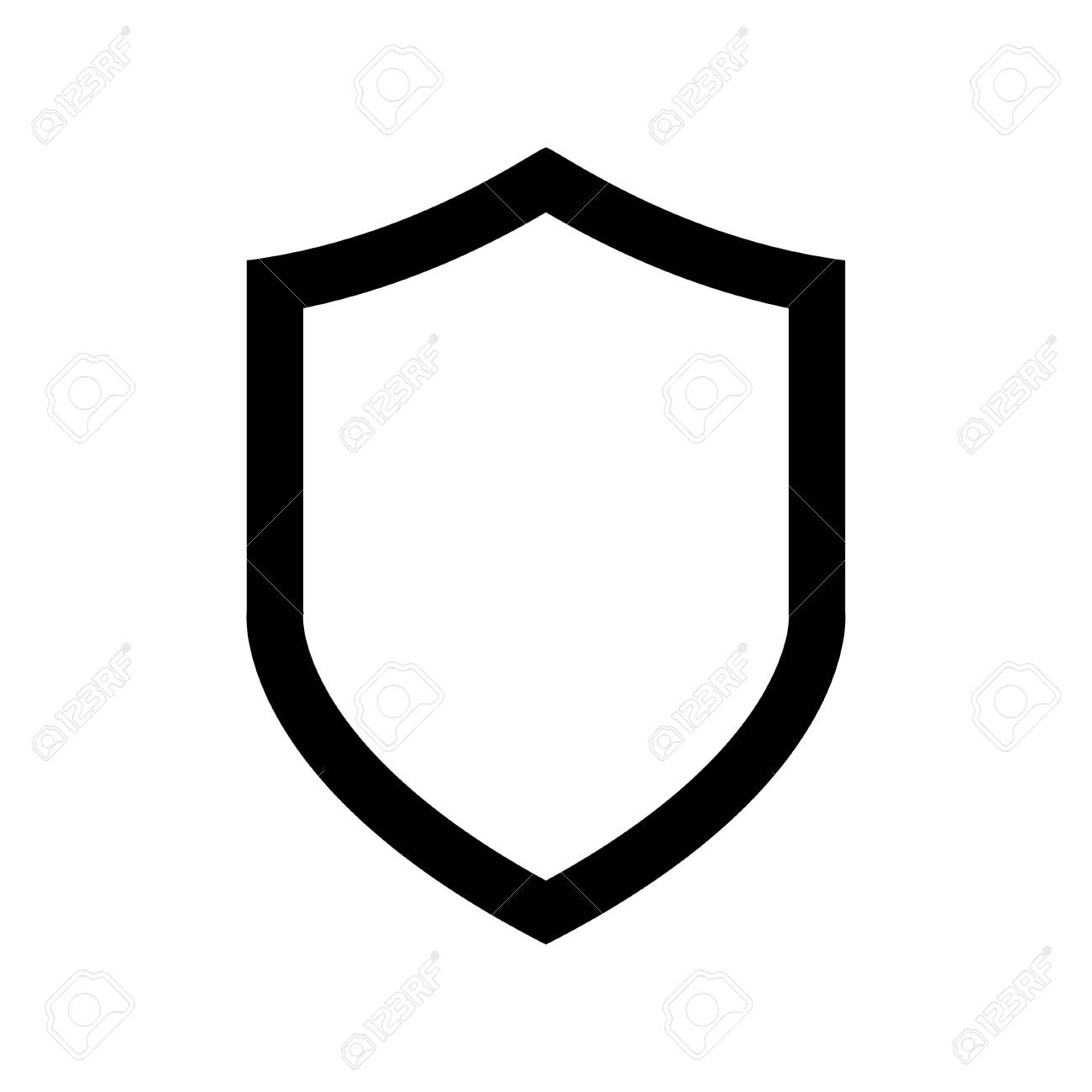 shield icon vector protection and security icon black and white royalty free cliparts vectors and stock illustration image 119778302 shield icon vector protection and security icon black and white