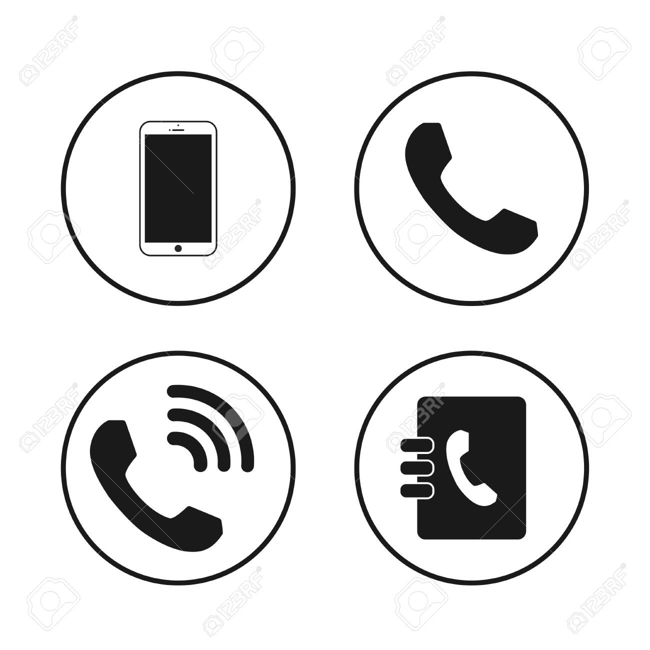 Phone Icon Vector. Call Icon Vector. Mobile Phone Smartphone Device Gadget. Telephone  Icon. Contact Royalty Free SVG, Cliparts, Vectors, and Stock Illustration.  Image 145593530.