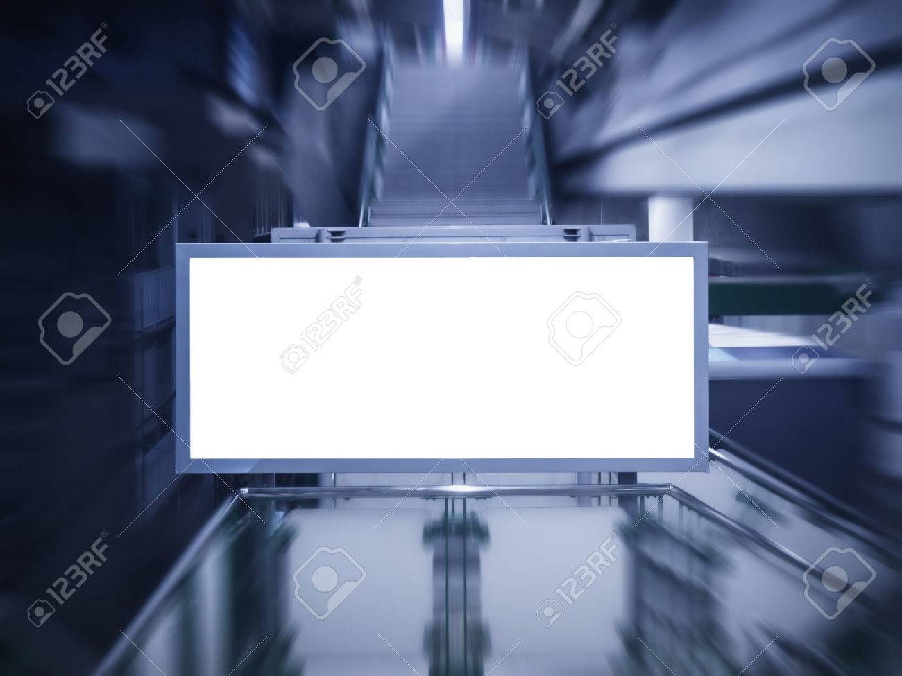 Download Mock Up Banner Neon Box Media Display Sign Indoor In Subway Station Stock Photo Picture And Royalty Free Image Image 44289081
