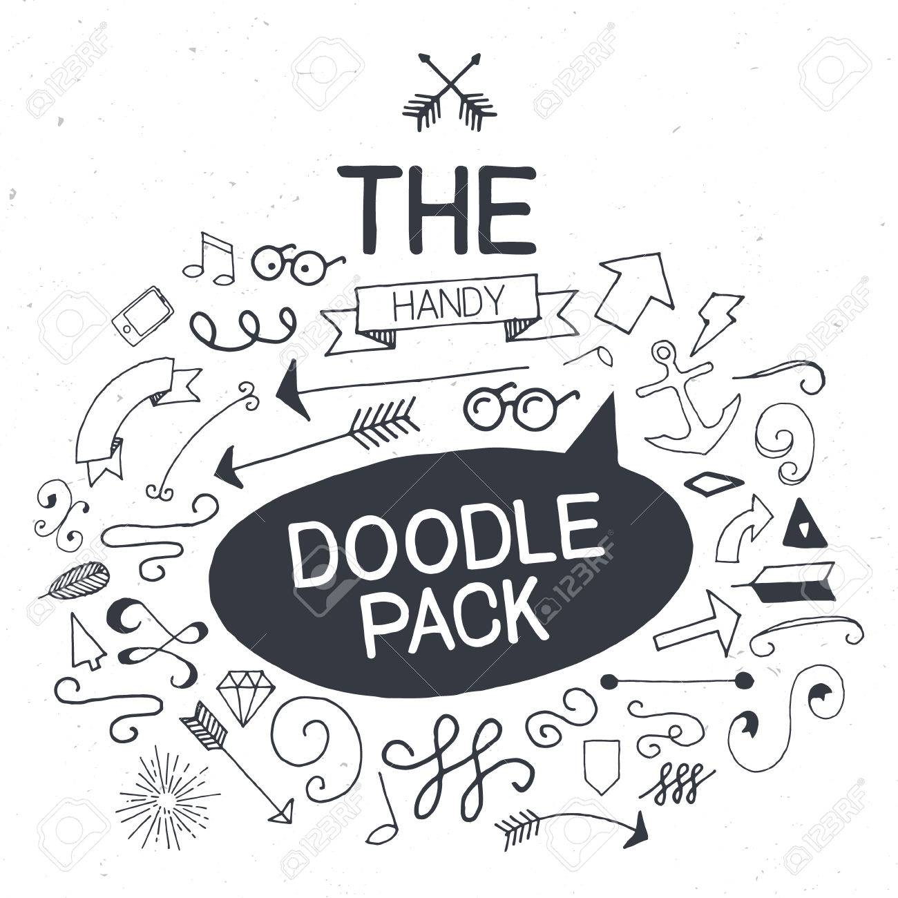 Collection Full Of Handy Illustrations Vector Doodle Pack Royalty Free Cliparts Vectors And Stock Illustration Image 70207065