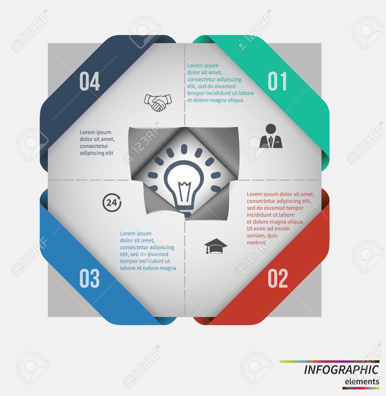infographic template design for presentation or diagram torn