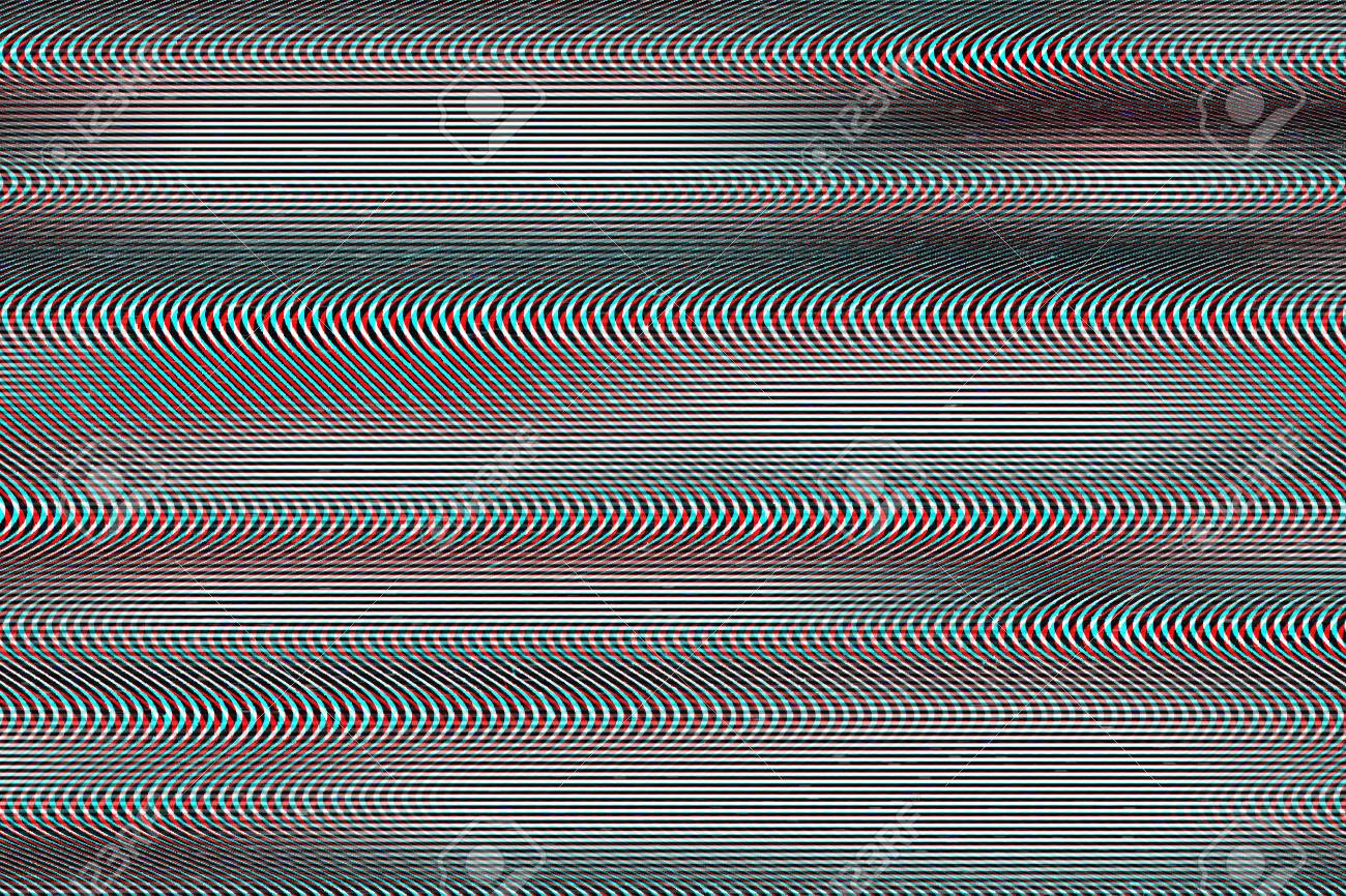 Psychedelic glitch background. Random digital error signal. Wave