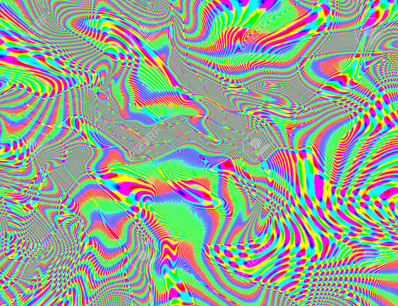 Trippy Psychedelic Rainbow Background Glitch LSD Colorful Wallpaper. 60s  Abstract Hypnotic Illusion. Hippie Retro Texture. Hallucinations Stock  Photo, Picture and Royalty Free Image. Image 181743871., image size:1300x1000