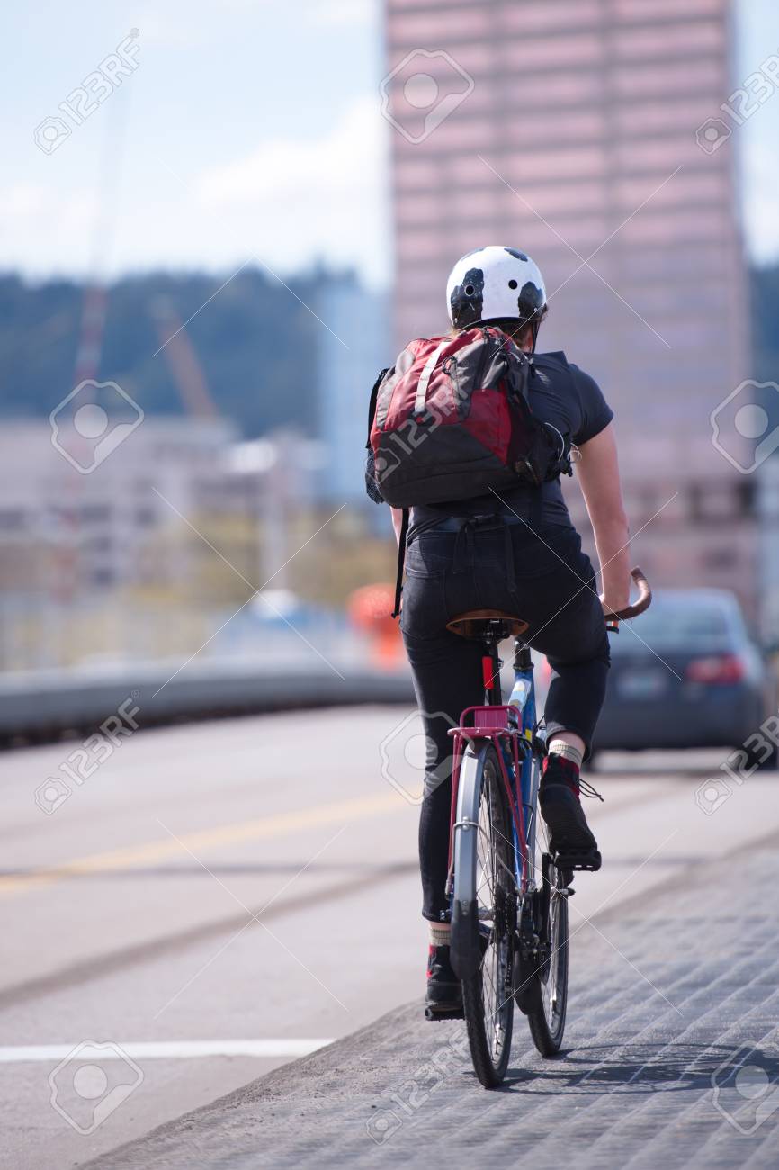cycling with backpack