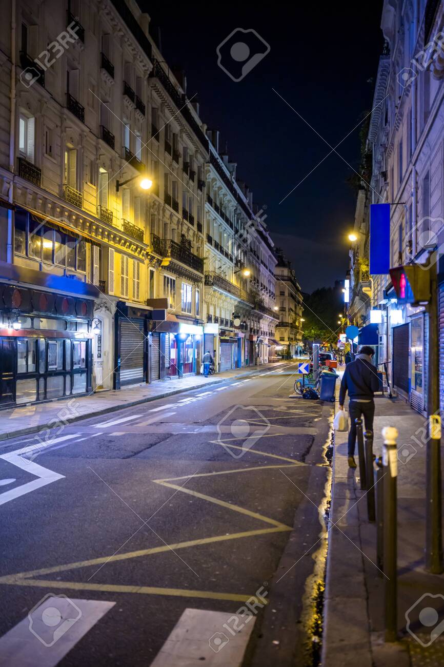 Shining Lights Of The Night Paris City Streets Attract Tourists Stock Photo Picture And Royalty Free Image Image