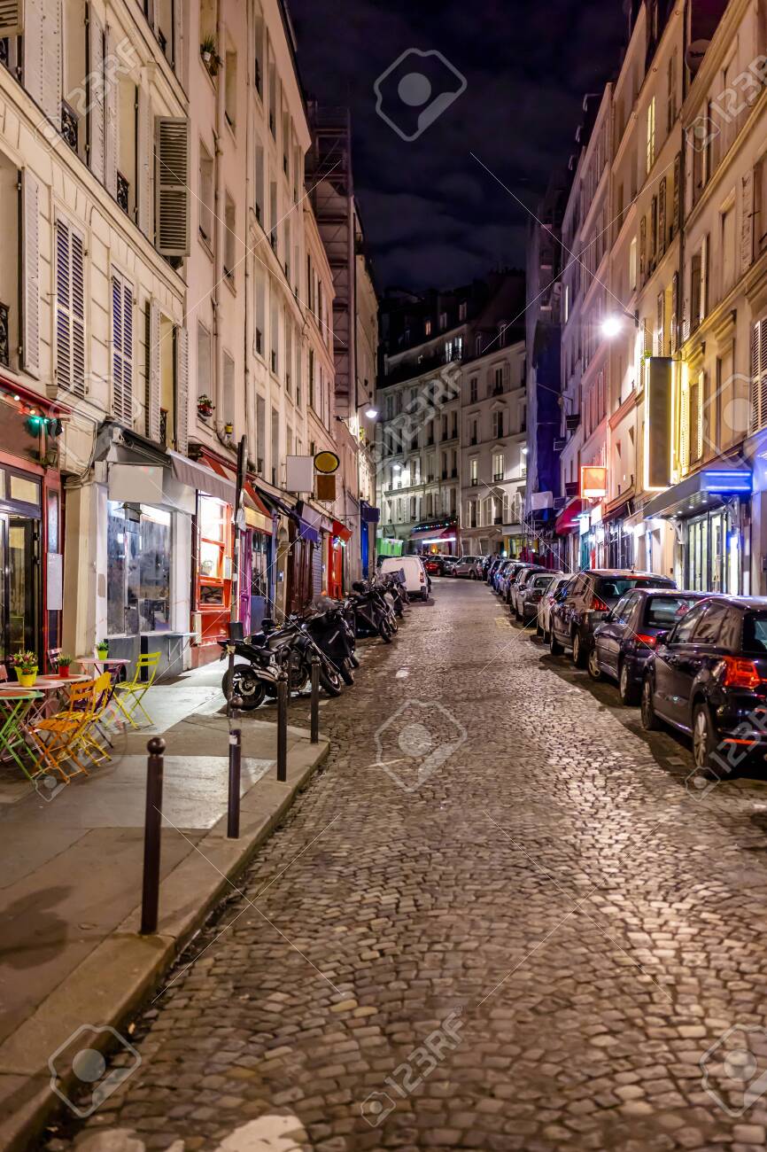 Shining Lights Of The Night Paris City Streets Attract Tourists Stock Photo Picture And Royalty Free Image Image