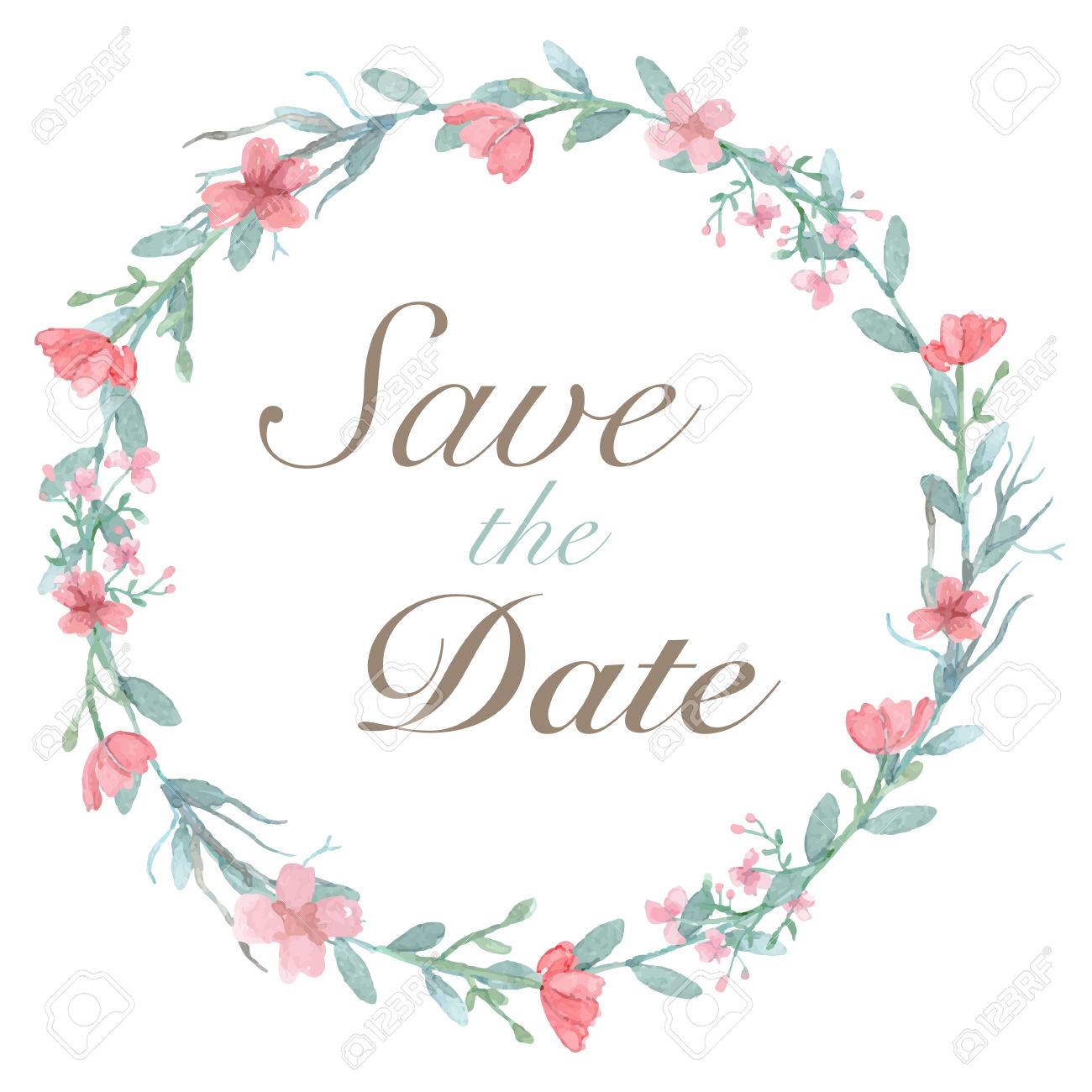 flower wedding invitation card save the date card greeting