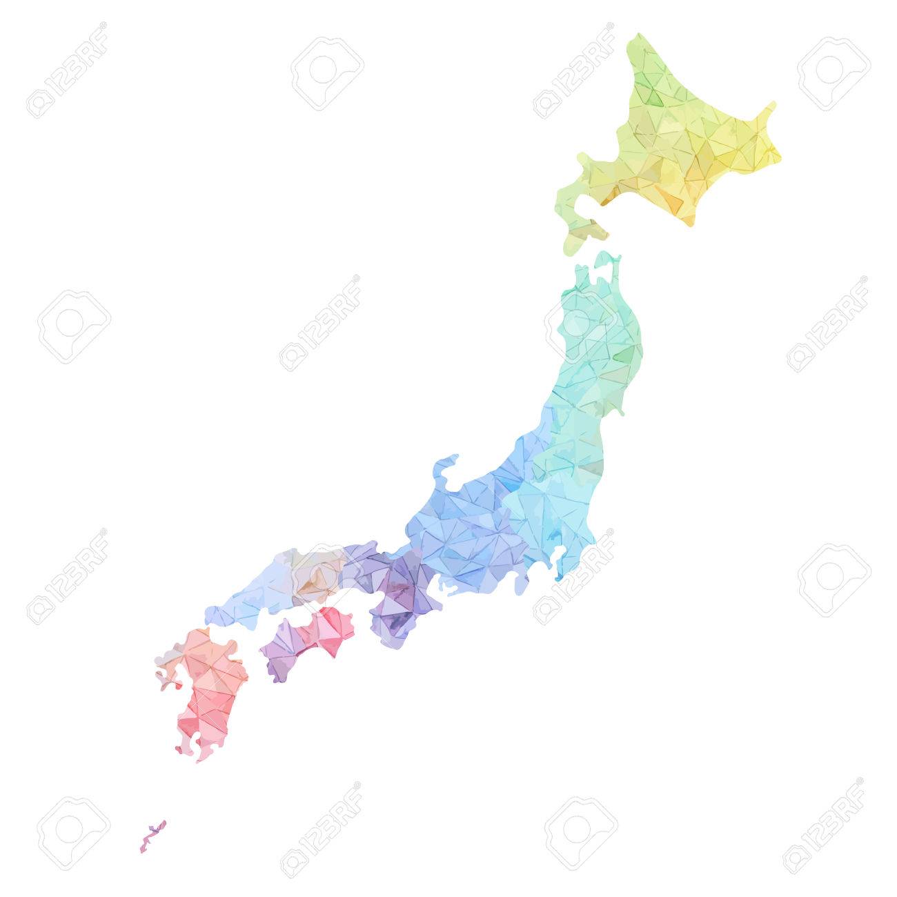 Japon Carte Haut Illustration Detaillee Clip Art Libres De Droits Vecteurs Et Illustration Image