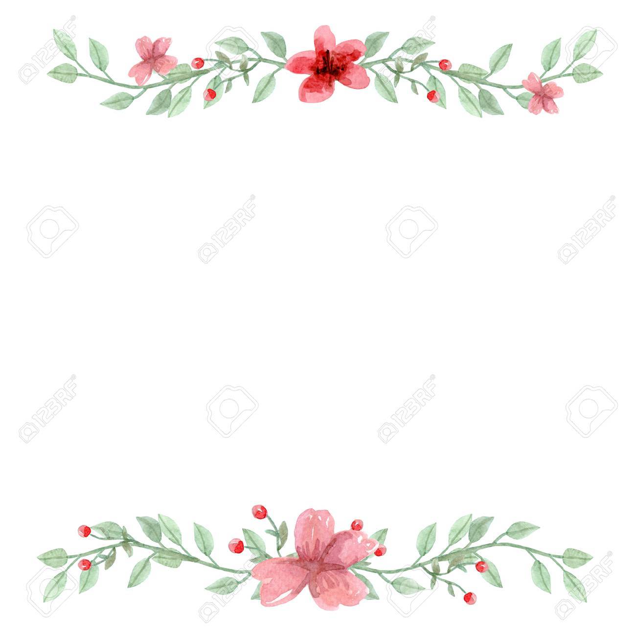 watercolor flower traditional painting background wedding invitation background card wedding