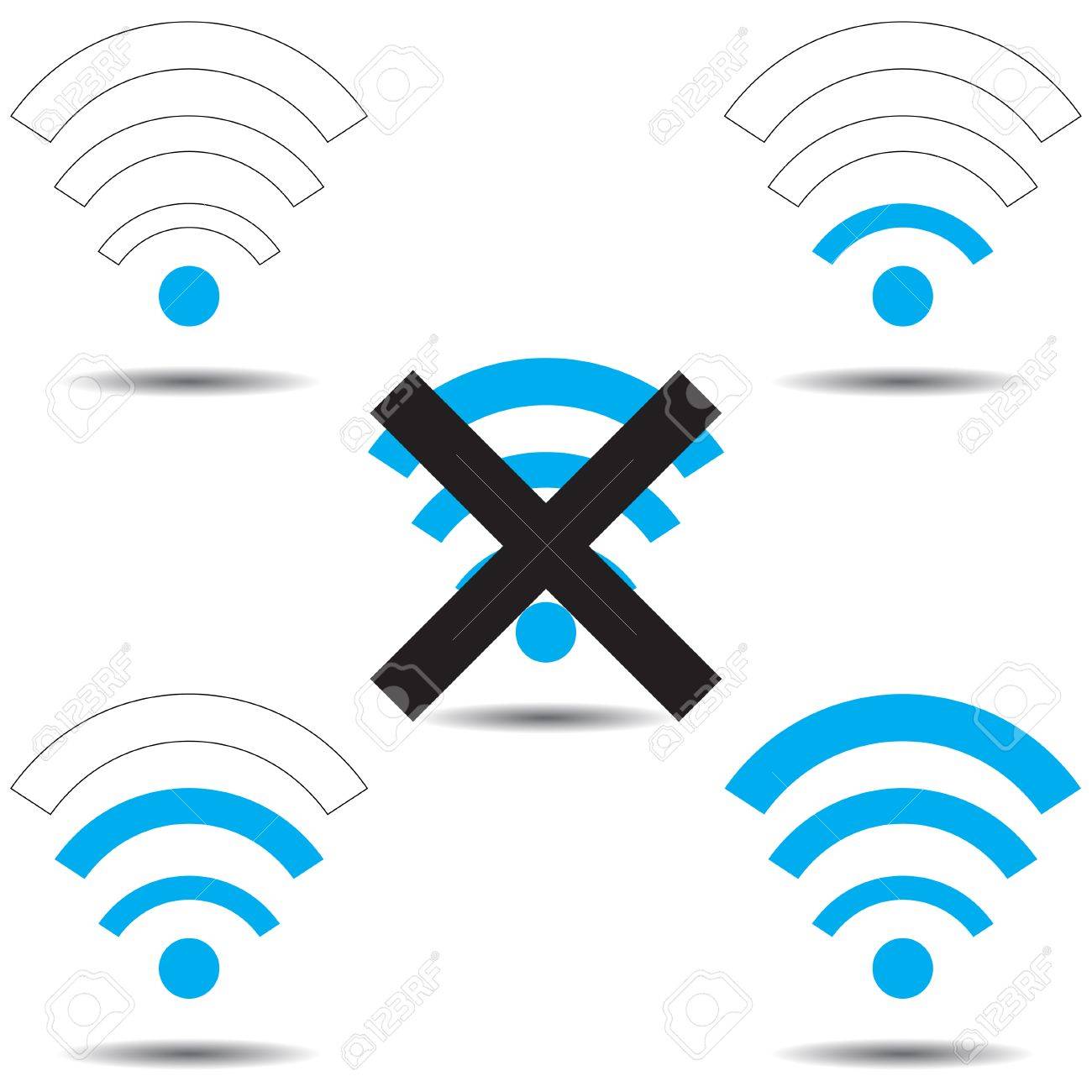 Wi Fi 良いネットワーク 悪い のアイコンを設定します のイラスト素材 ベクタ Image