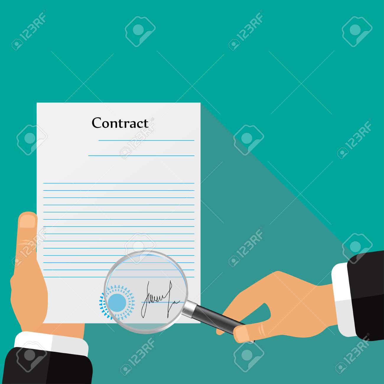 契約署名検証スタンプの署名 ベクトル イラストのイラスト素材 ベクタ Image