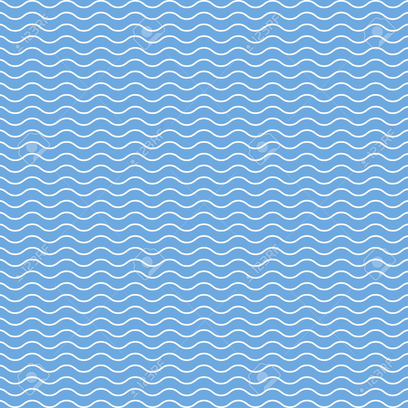 青の波模様と白の夏の背景のイラスト素材 ベクタ Image