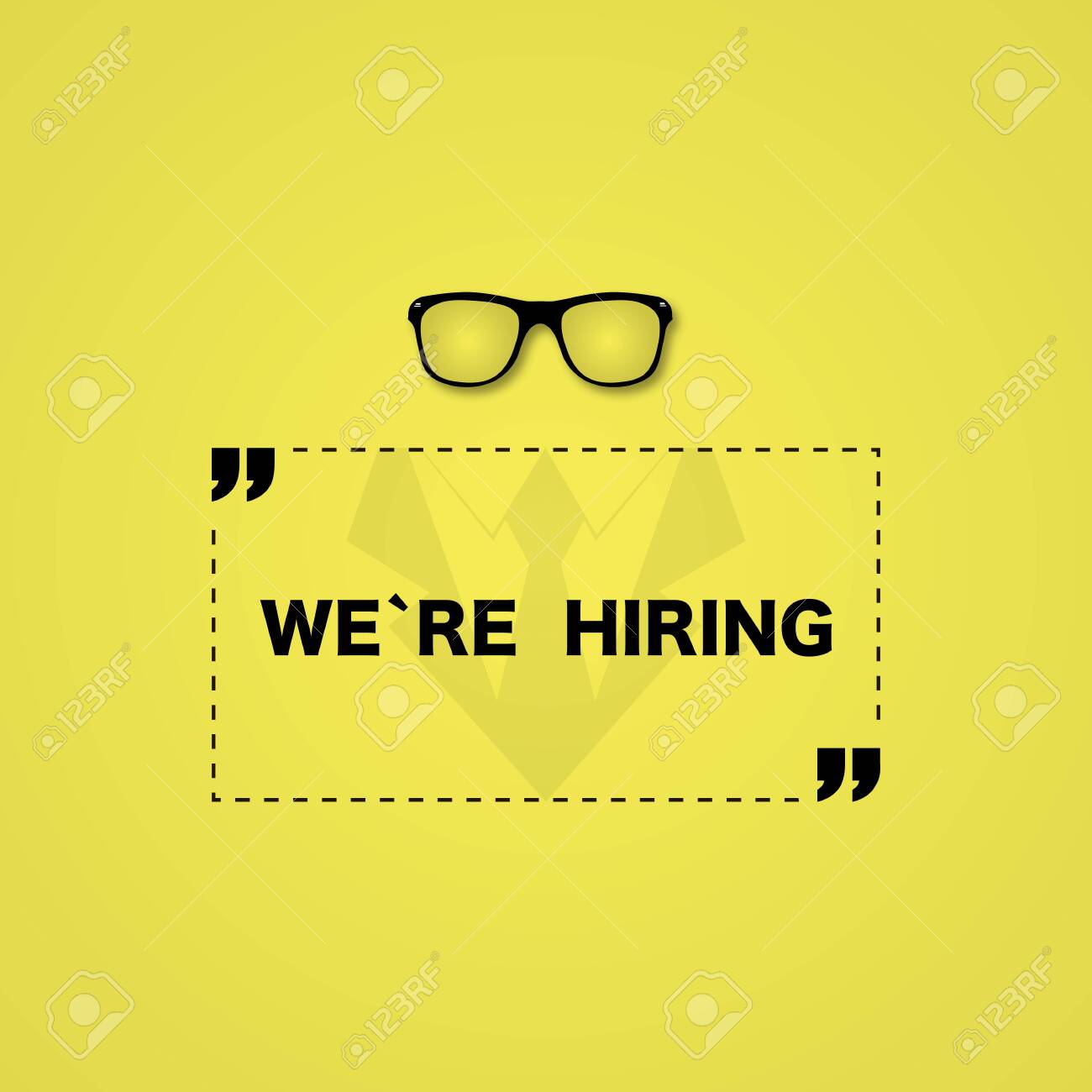 Hiring poster or banner Job design on yellow colored background Vector illustration Stock Vector Image Art Alamy