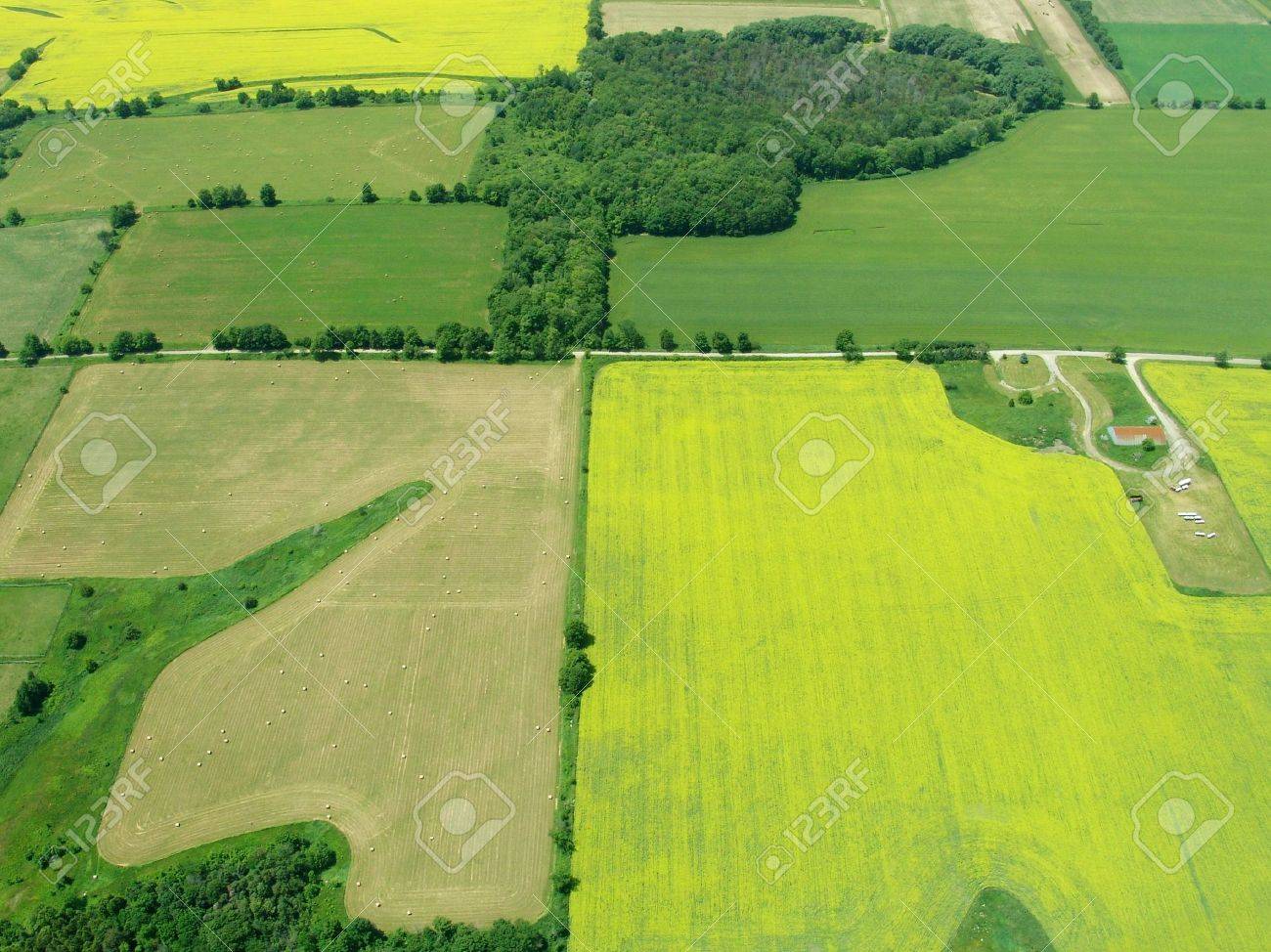 Typical aerial view of green fields and farms, Ontario, Canada - 2706341 Typical aerial view of green fields and farms, Ontario, Canada - 2706341
