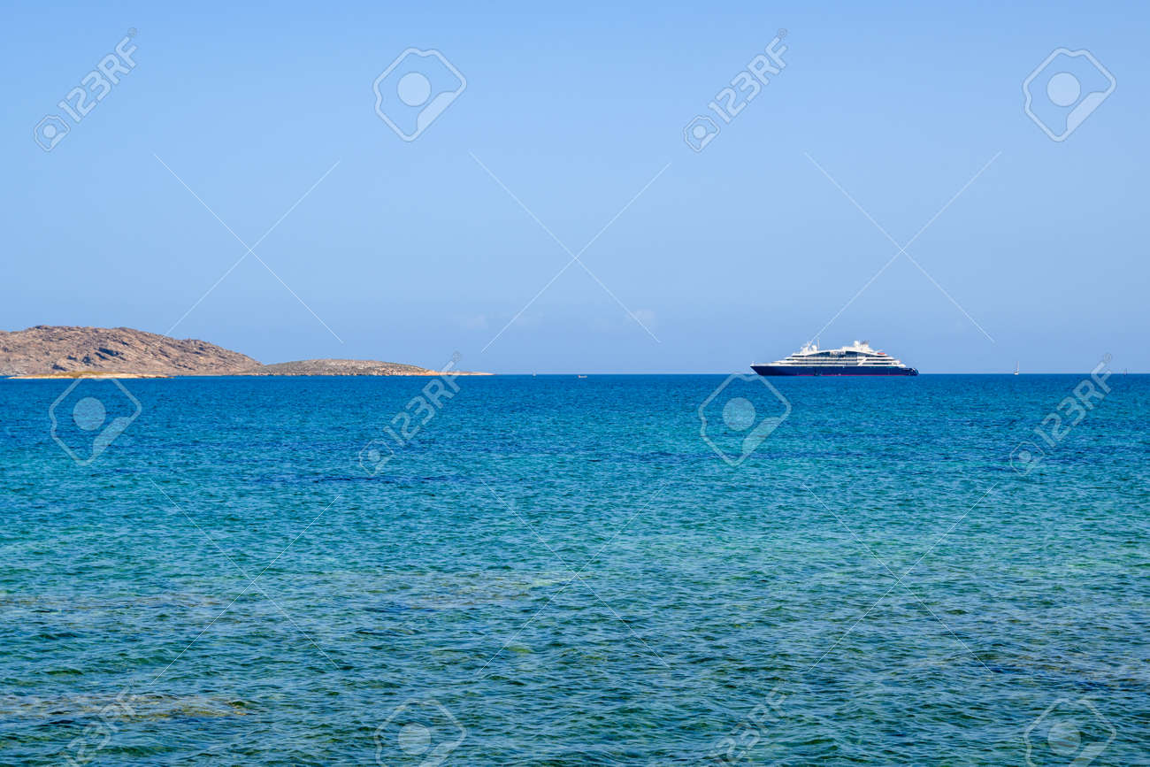 Beautiful bay with blue crystal waters. Paros island, Greece - 169388182 Beautiful bay with blue crystal waters. Paros island, Greece - 169388182