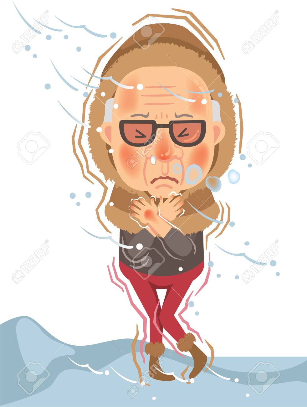 The Old Man Stands Trembling In The Winter When The Snow Is Shining Cartoon Royalty Free Cliparts Vectors And Stock Illustration Image 93706459 the old man stands trembling in the winter when the snow is shining cartoon