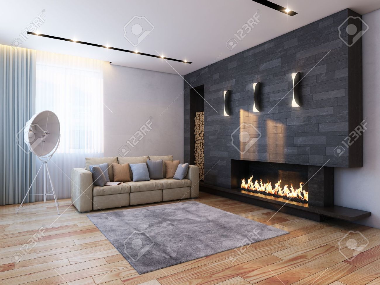 New Interior Design new interior design in minimalist style color version stock photo New Interior Design new interior design in minimalist style color version stock photo