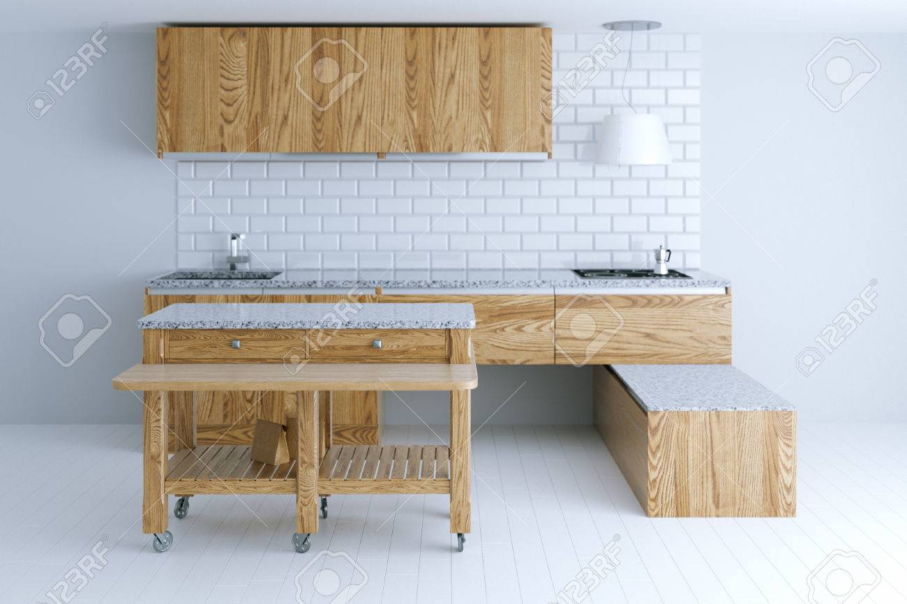 Perfect Idea For Kitchen Interior Design With Wooden Furniture