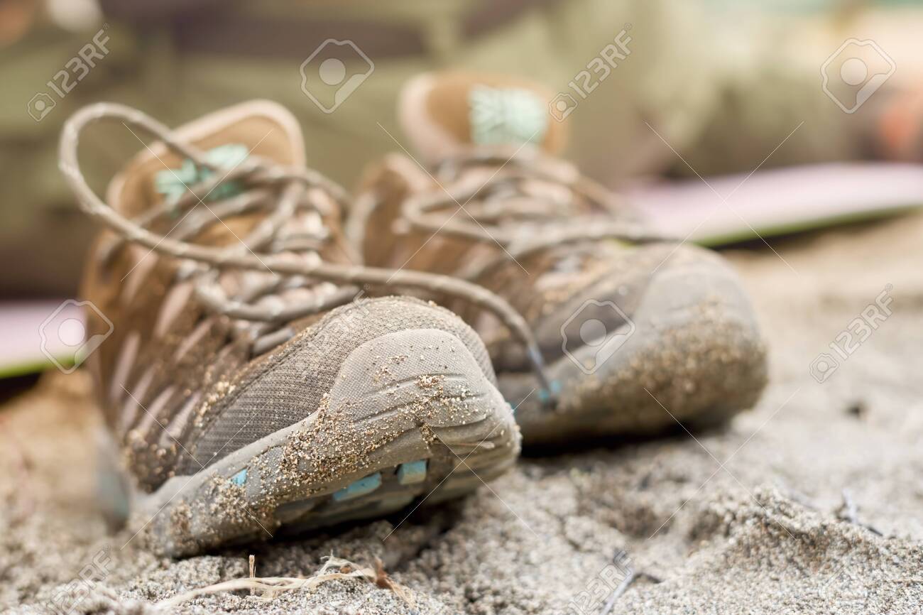 shoes in sand