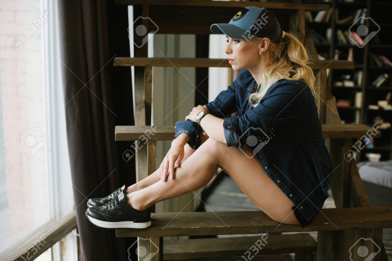 sports girl denim jacket