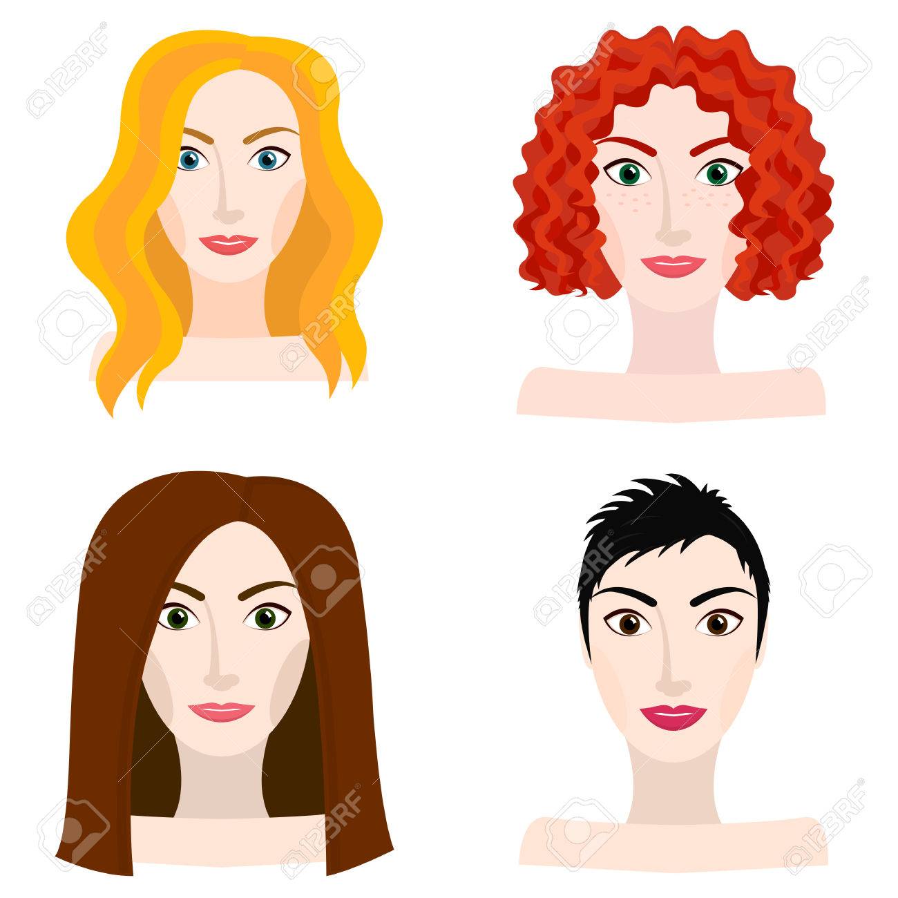 Different Types Of Woman And Girl Appearance, Blond, Red, Brunet