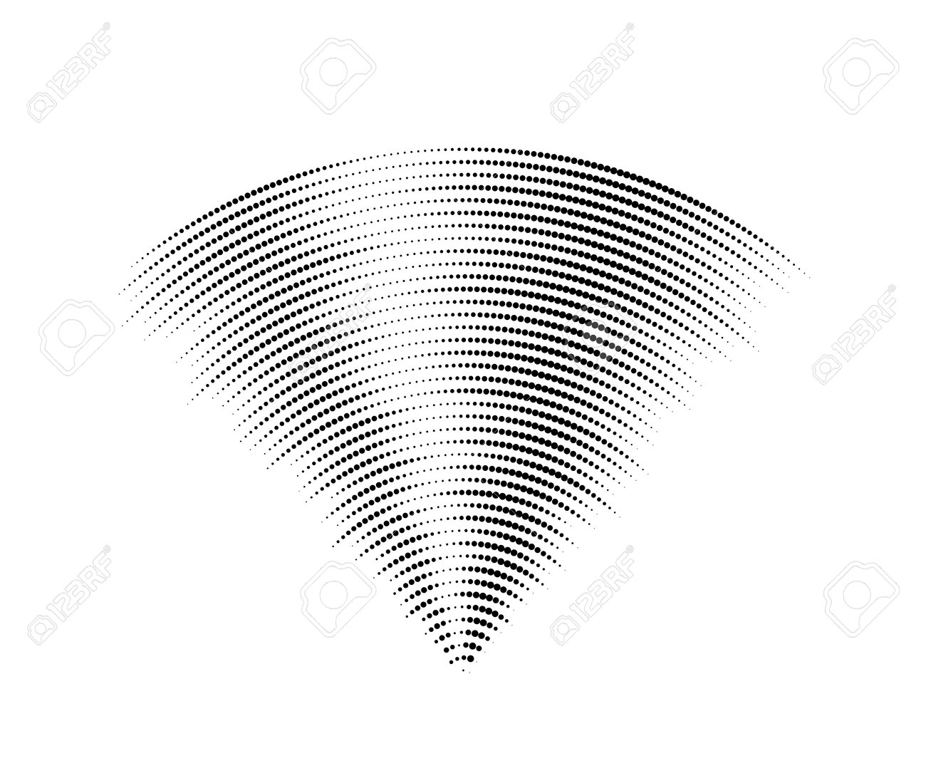 점선 음파 신호 라디오 또는 음악 오디오 개념 진원지 또는 레이더 아이콘 질감 방사형 신호 또는 진동 요소 임펄스 곡선 선 동심 리플  반원 로열티 무료 사진, 그림, 이미지 그리고 스톡포토그래피. Image