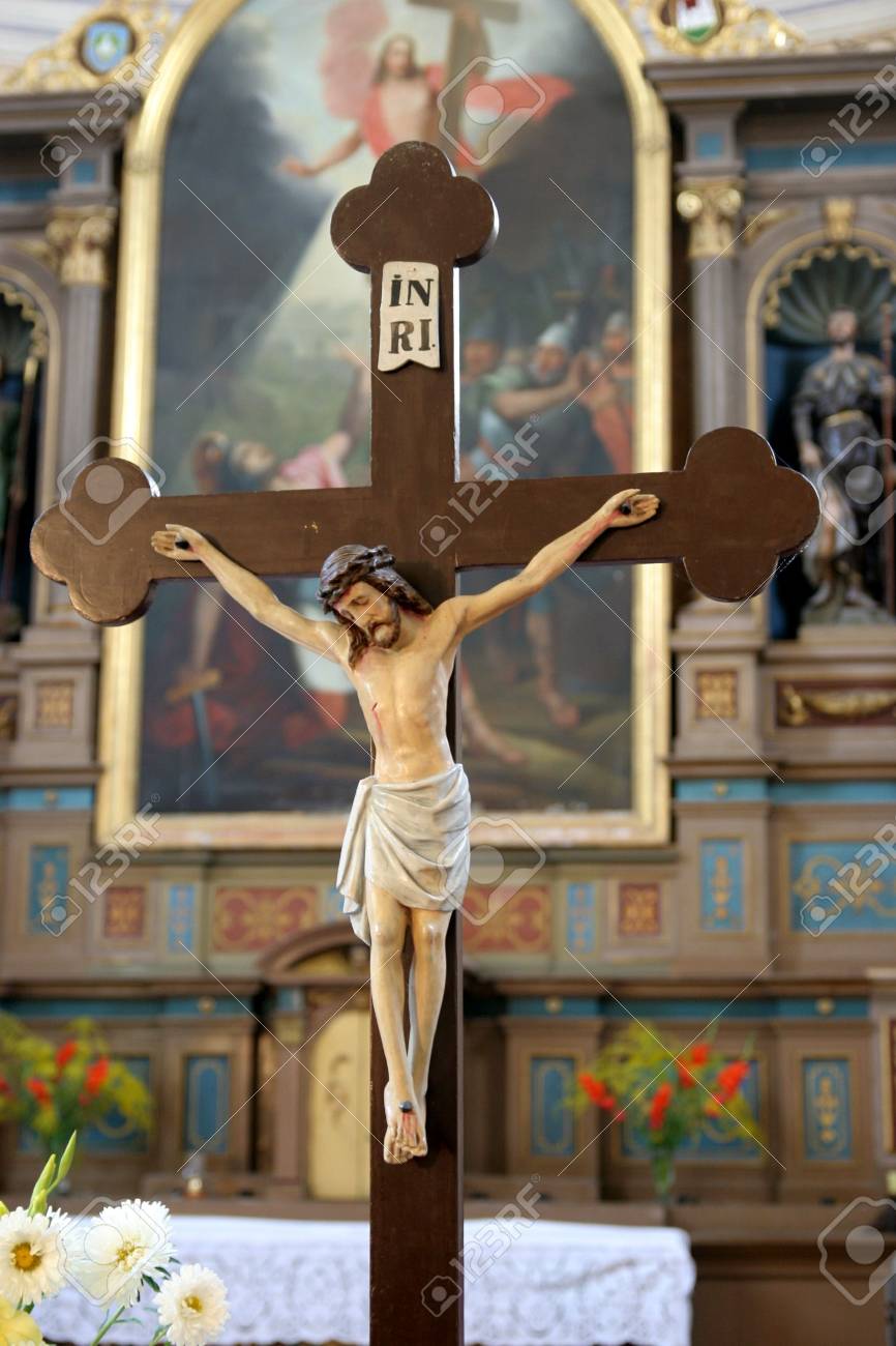 Jesus Christ On The Cross In Church Stock Photo Picture And Royalty Free Image Image