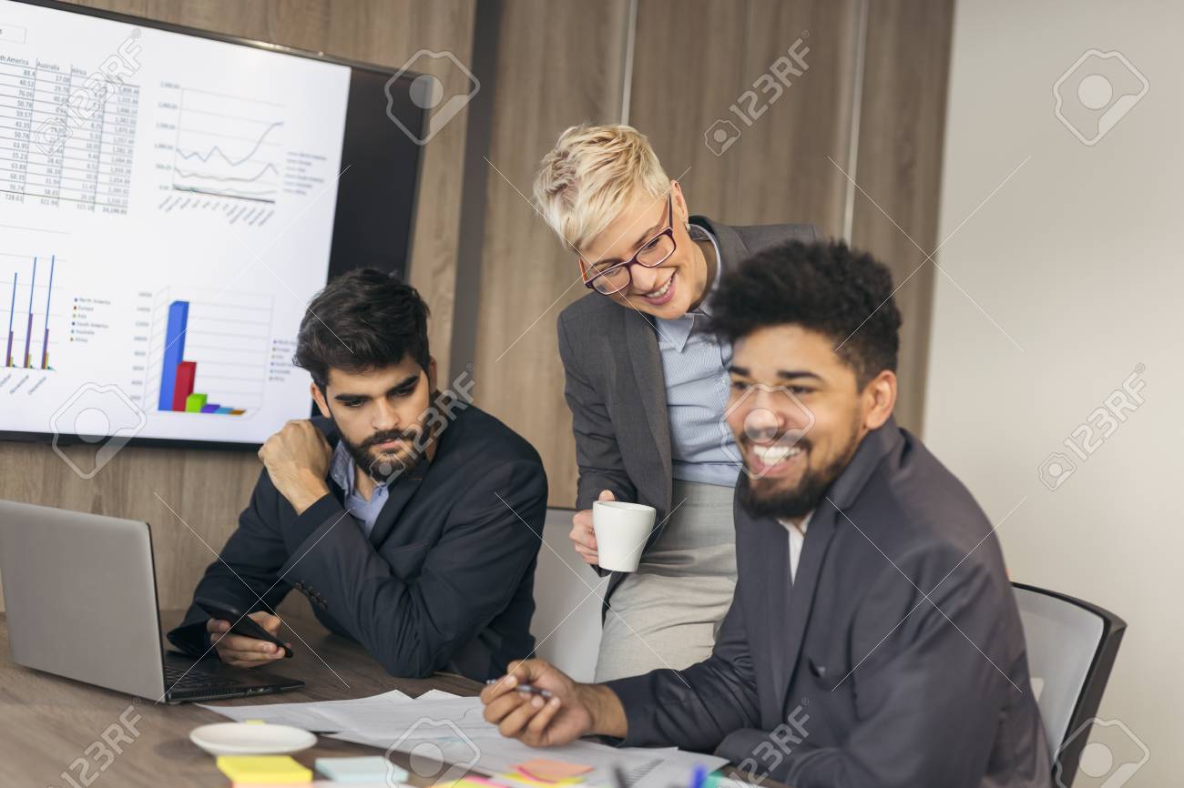group of business people on a meeting in a conference room