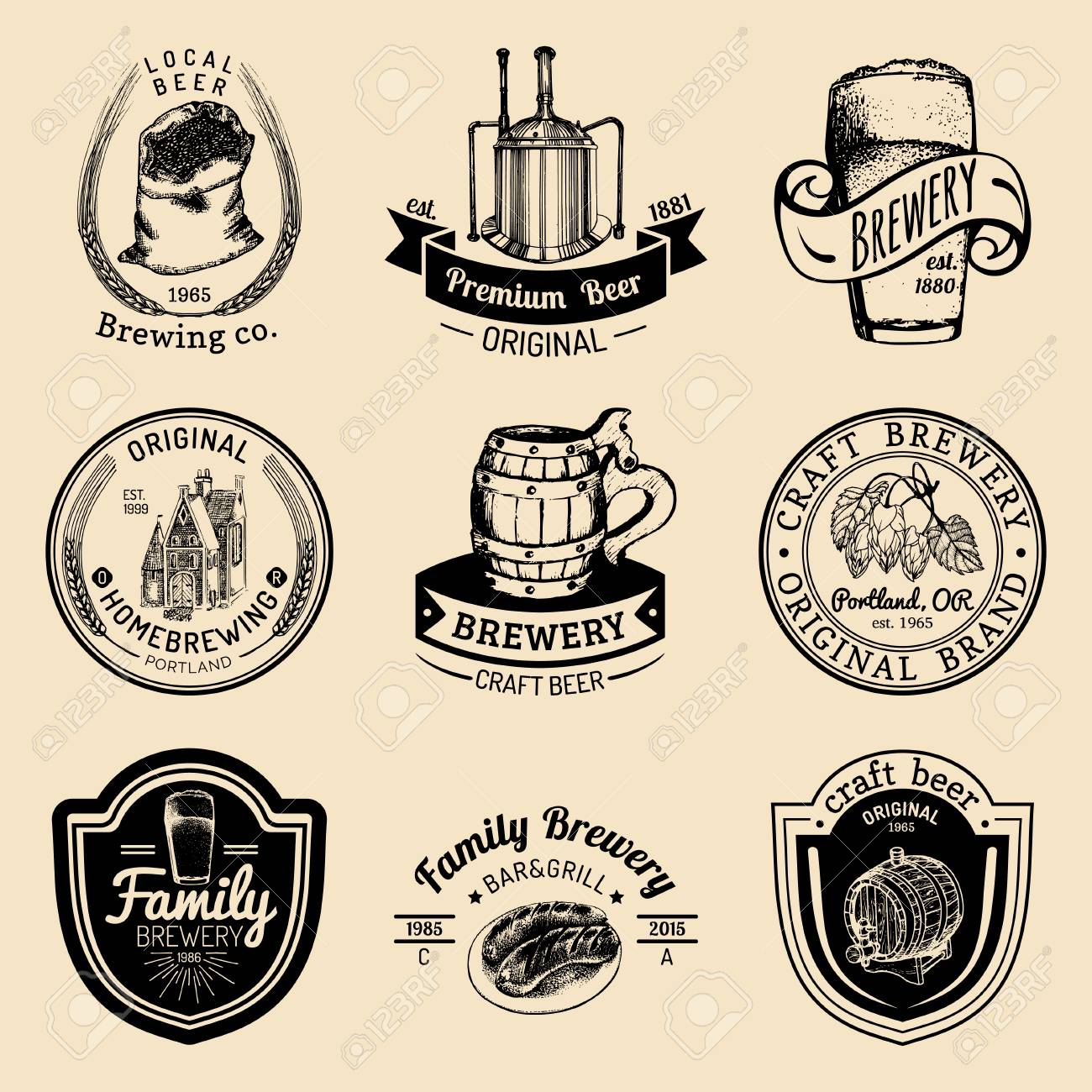 antiguo conjunto de logos