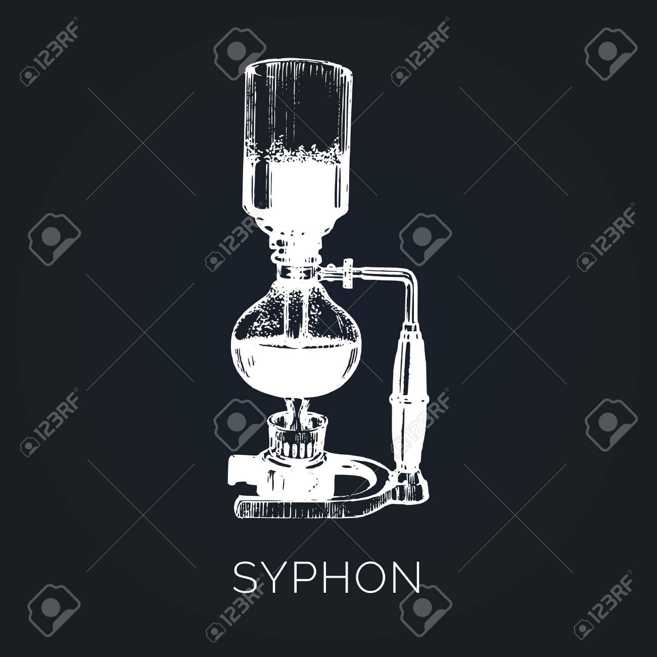 vector syphon illustration hand sketched maker for alternative restaurant menu maker free