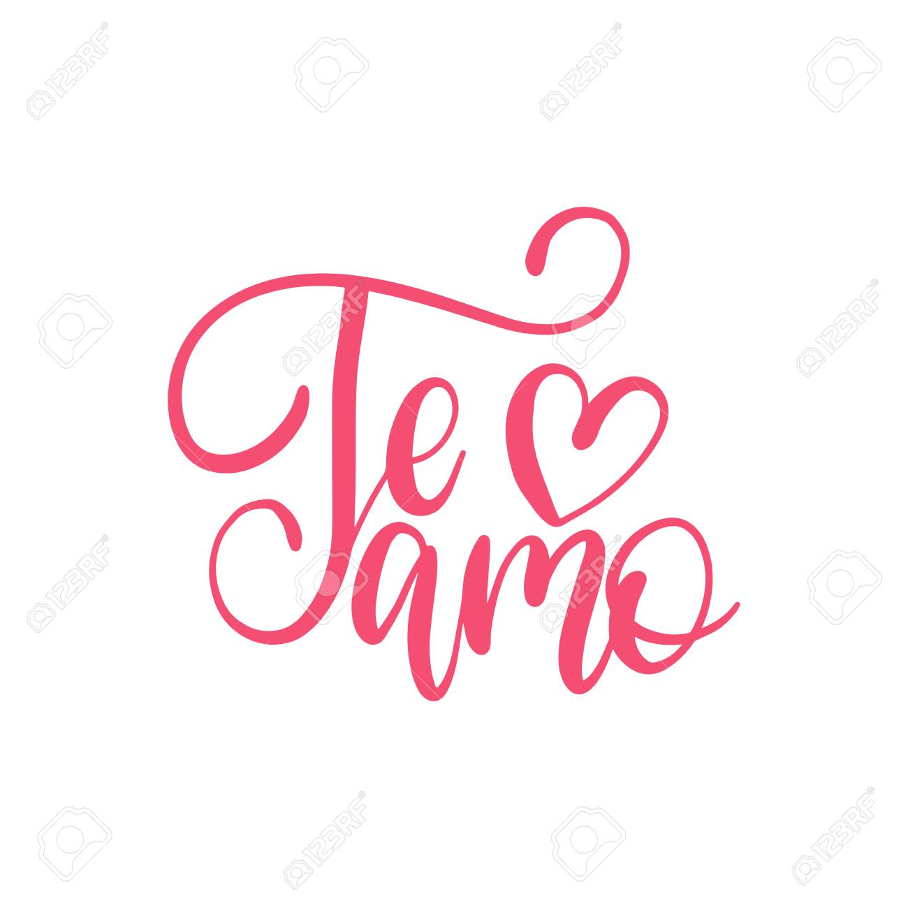 Te Amo Ubersetzt Aus Dem Spanischen Ich Liebe Dich Hand Schriftzug Valentinstag Typografie Fur Grusskarten Oder Plakatkonzept Lizenzfrei Nutzbare Vektorgrafiken Clip Arts Illustrationen Image 94068593