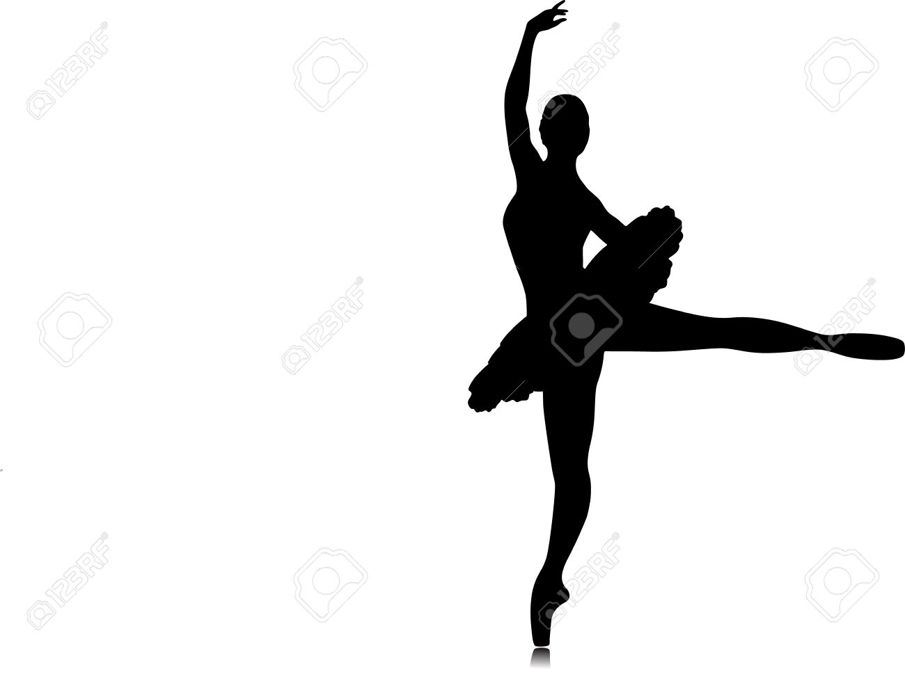 pic Silueta De Bailarina Facil ballet silueta bailarina ilustracion vectorial