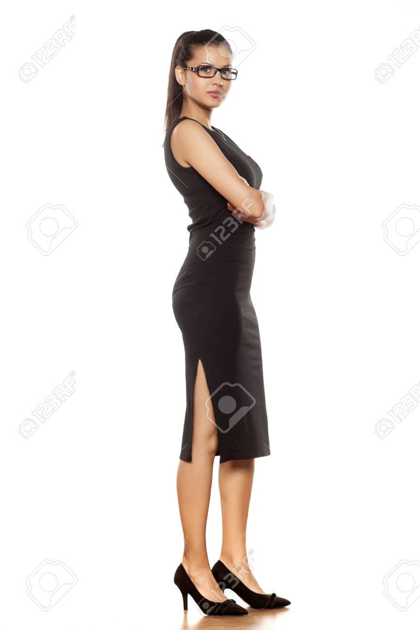 tight black dress long