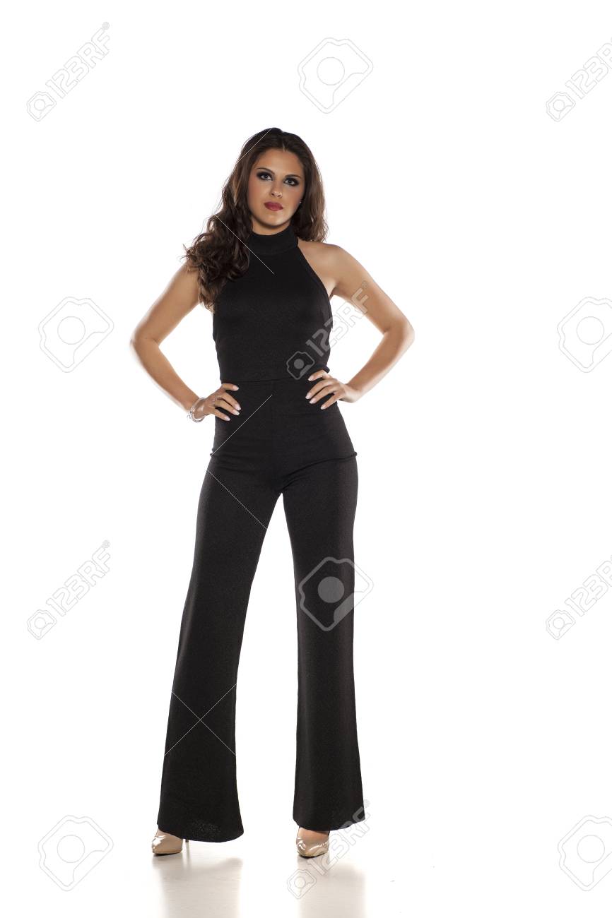 A Woman In One Piece Dress Trousers And Blouses Stock Photo Picture And Royalty Free Image Image