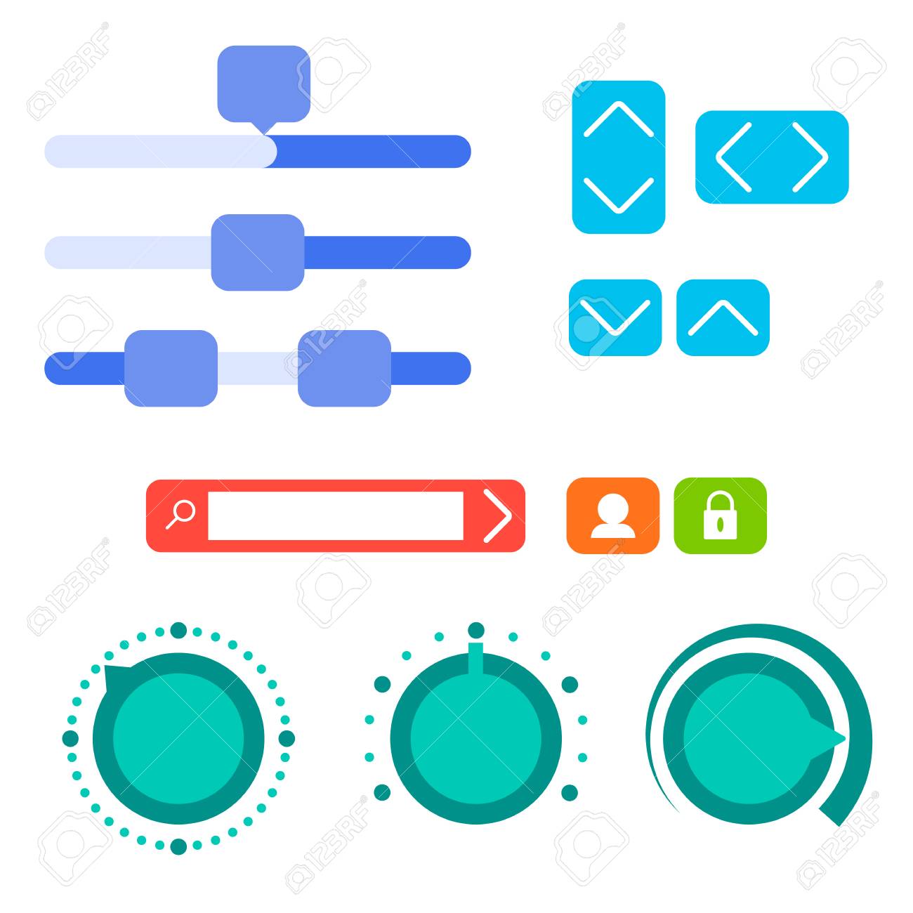 interface element flat vector illustration user interface elements user interface element