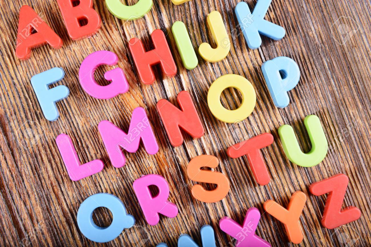 composition of colorful plastic alphabet letters - 41672710 composition of colorful plastic alphabet letters - 41672710