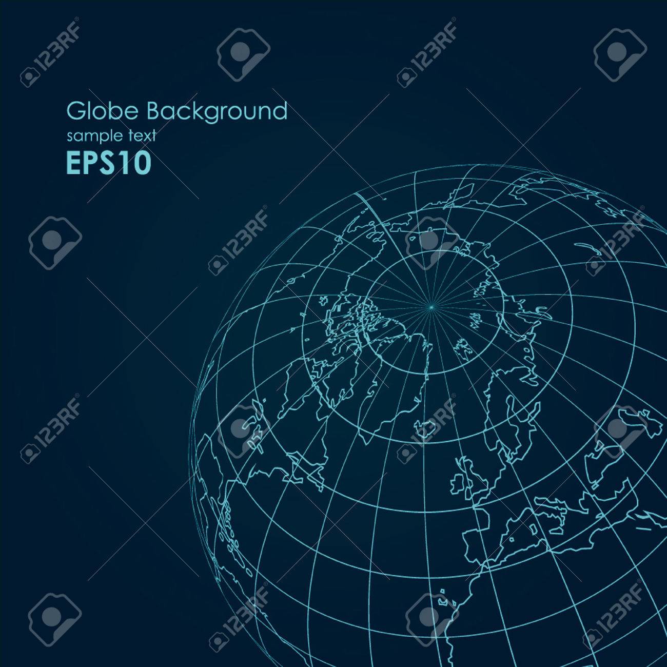 Vector globe earth line modern design background - 54647403 Vector globe earth line modern design background - 54647403