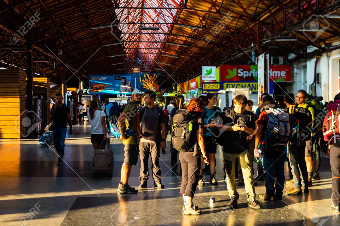Bucharest Romania 2019 Travelers At Main Railway Station Stock Photo Picture And Royalty Free Image Image 129058626