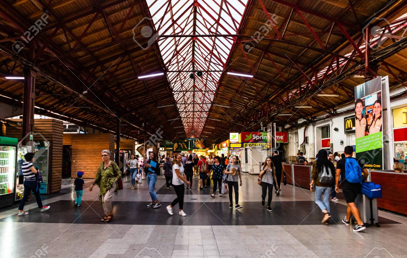 Travelers At Main Railway Station In Bucharest The North Railway