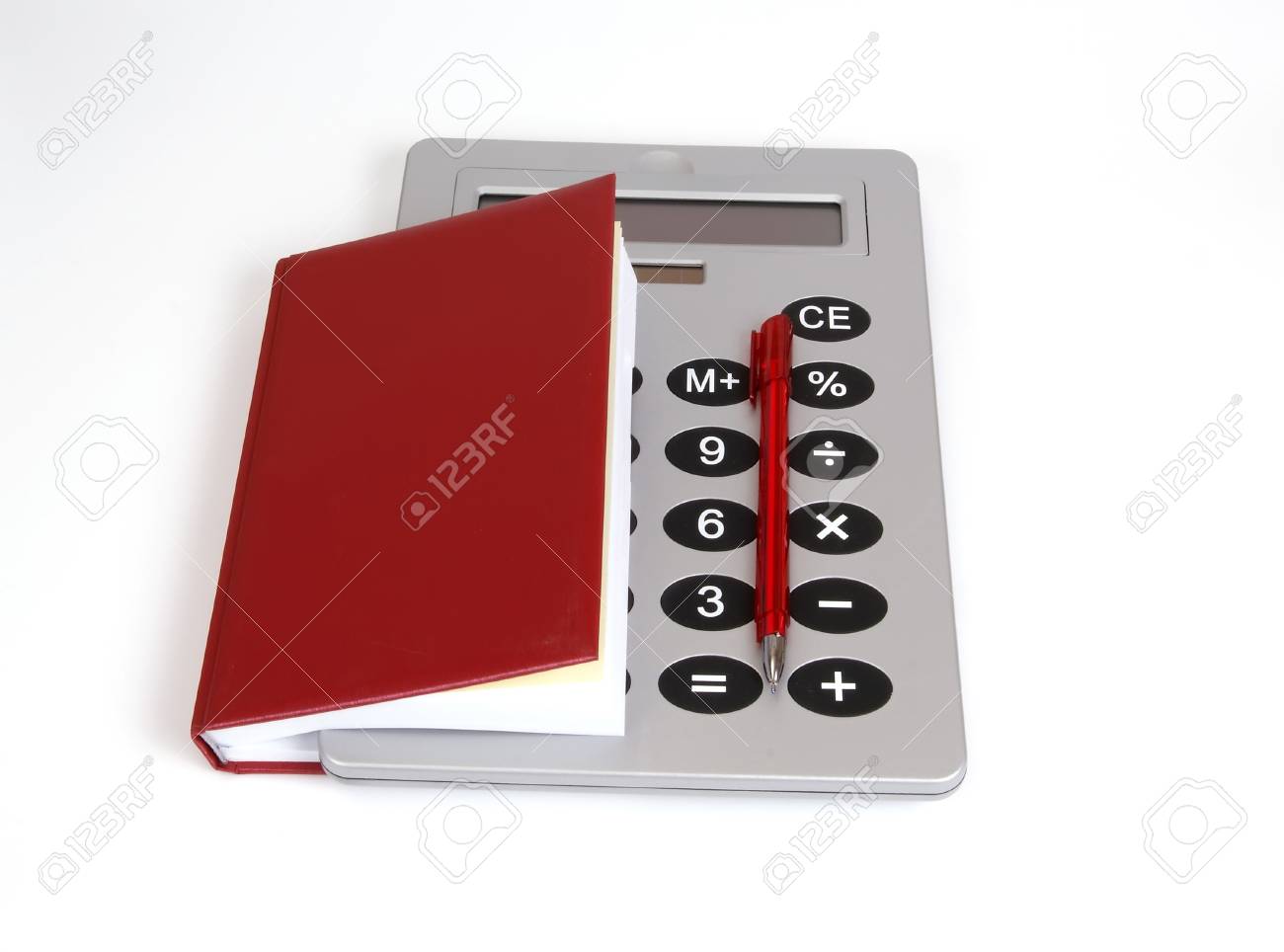 great calculator and red notebook for reference daily notes with great calculator
