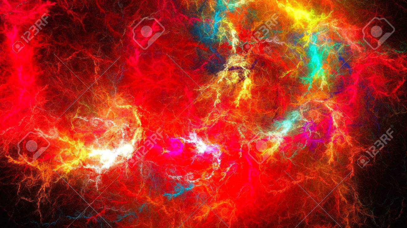 stormy sky sparkling fierce lightning fiery lava abstract stock
